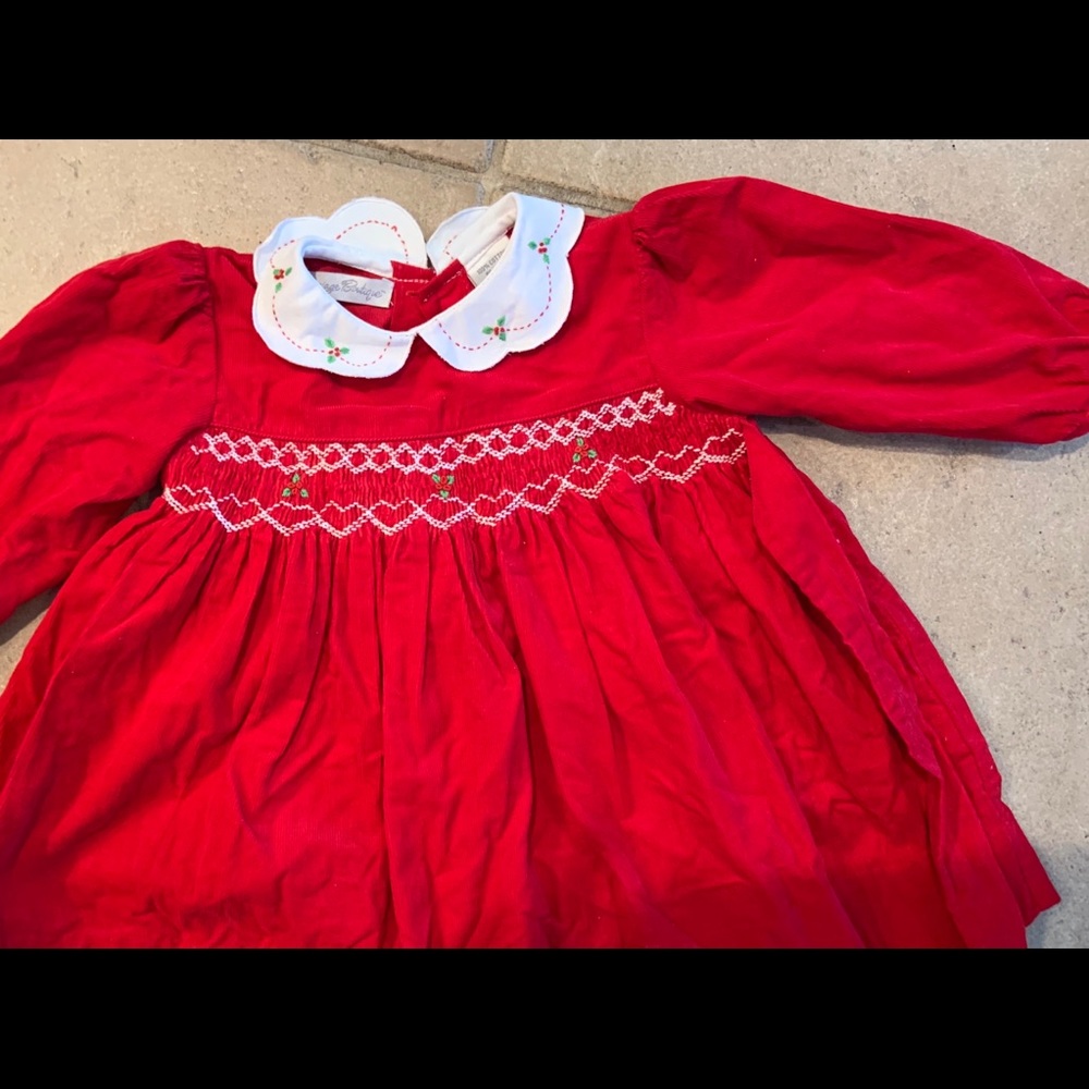 Red corduroy dress